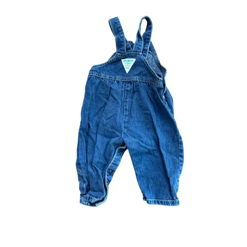 Vintage Oshkosh B'gosh Jean Bubble Denim Overall Size 12 months
